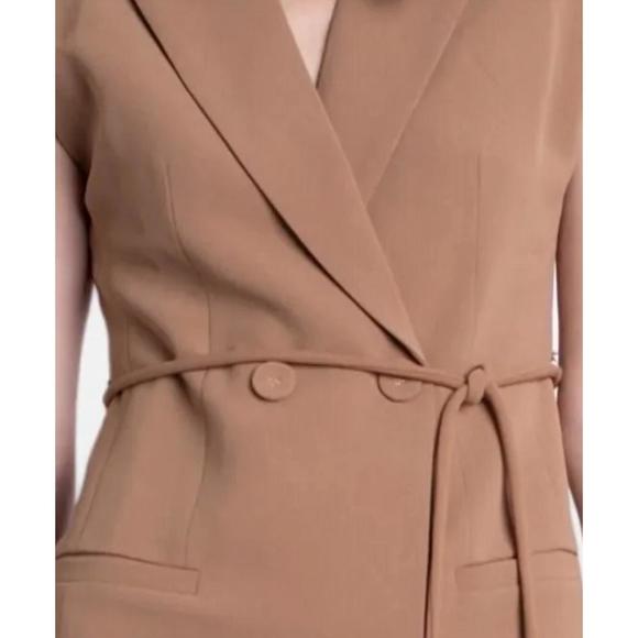 NEW KARINA GRIMALDI mila mini dress in camel - Picture 2 of 2